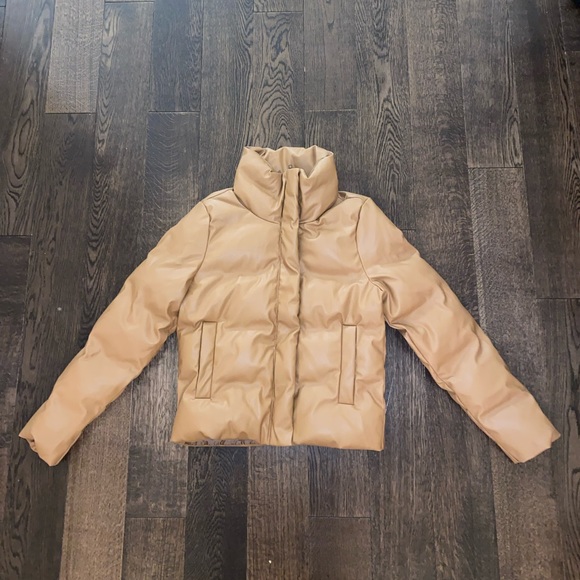 Tan/Brown Puffer Jacket - Picture 4 of 5